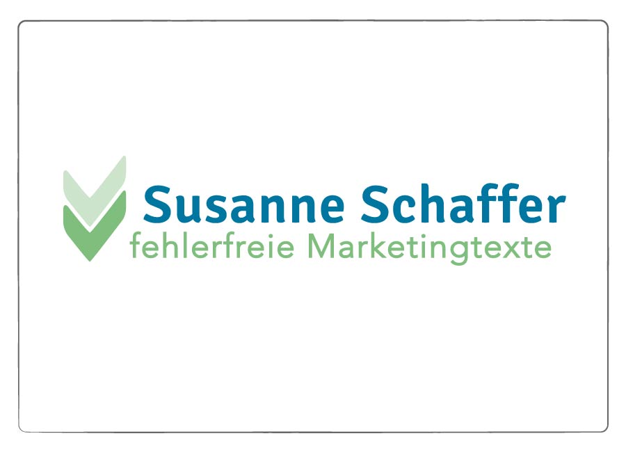 Logo Design Susanne Schaffer - fehlerfreie Marketingtexte