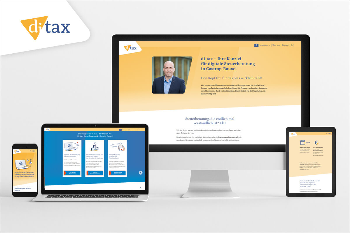 Webdesign für di-tax steuerberater von Nicole van Meegen