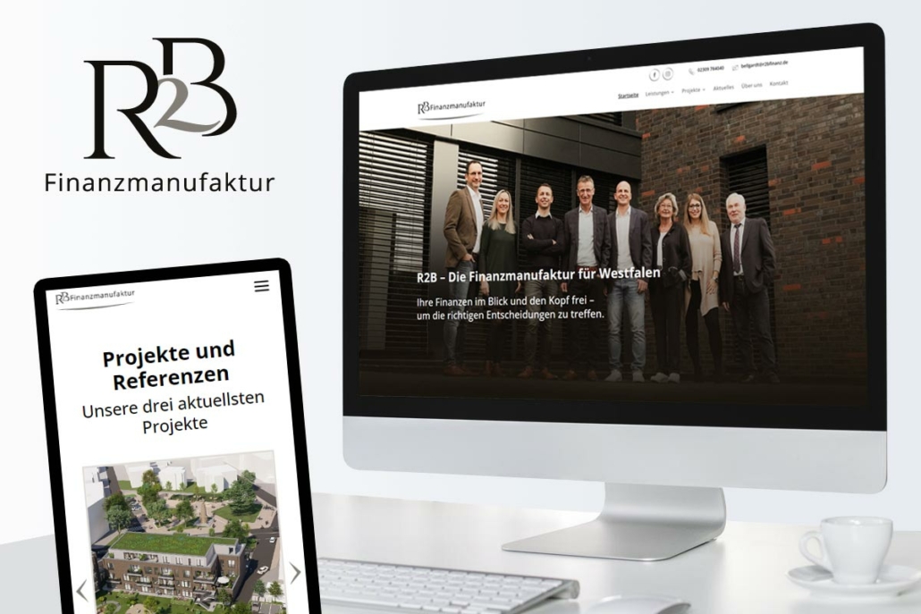 responsive Webdesign und Corporate Design für die R2B Finanzmanufaktur